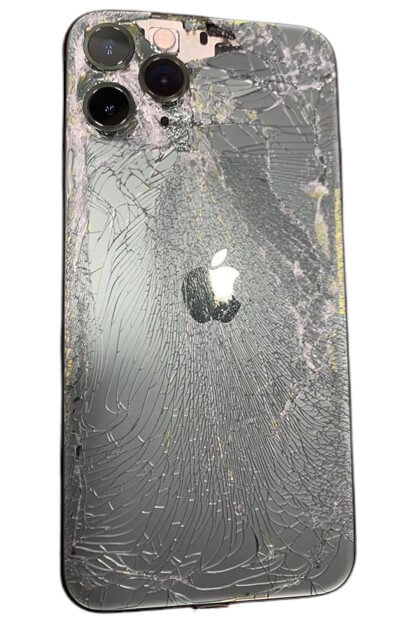 Agujero grande de vidrio trasero para Apple iPhone 8 Reparación de la  cubierta de la carcasa del panel trasero dorado